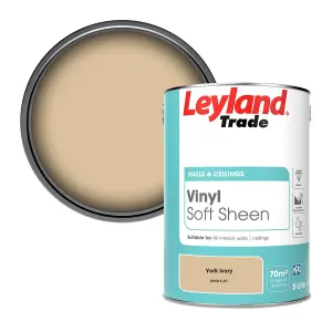 Leyland Trade Vinyl Soft Sheen Walls & Ceilings Emulsion Paint York Ivory (PPG15-07) - 5L