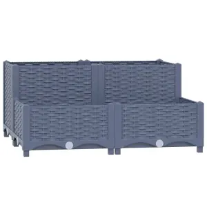 Berkfield Raised Bed 80x80x38 cm Polypropylene