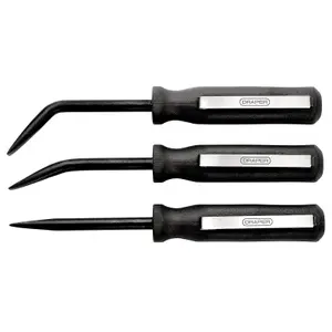 Draper Mini Pry Bar Set, 125mm, Black (3 Piece) 29729