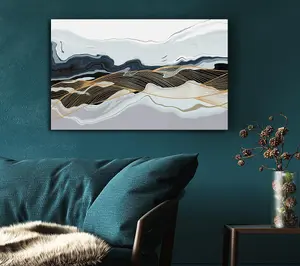 Abstract Layers Of Rock Canvas Print Wall Art - Medium 20 x 32 Inches