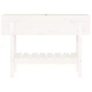 Berkfield Garden Raised Bed White 101x30x69 cm Solid Wood Pine