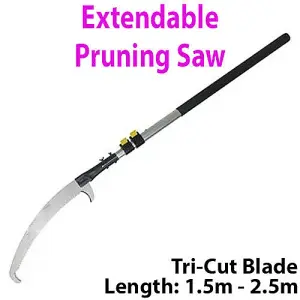 1.5m 2.5m Extendable Pruning Saw Garden Bush Branch Twig Cut Tool Allotment