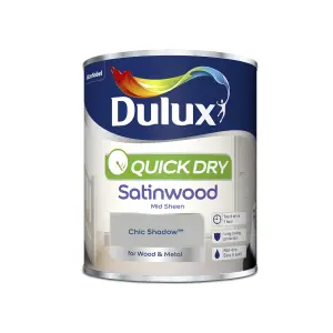 Dulux Quick dry Chic shadow Satinwood Metal & wood paint, 750ml