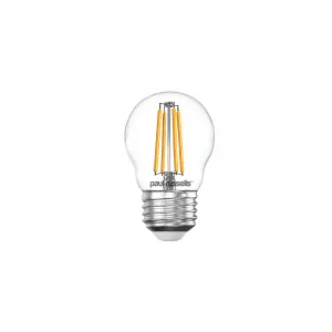 paul russells LED Filament Dimmable Golf Bulb, ES E27, 4.5W 470 Lumens, 40w Equivalent, 2700K Warm White