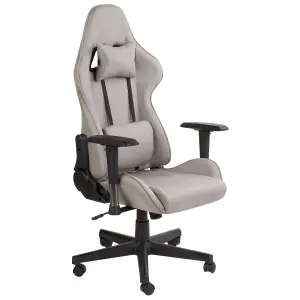 Beliani Modern Gaming Chair Taupe WARRIOR