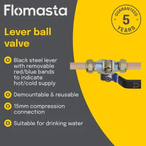 Flomasta Compression Lever Valve (Dia)20mm