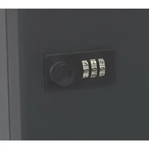 Secure Wall Mounted Mini Key Cabinet Safe - Holds 20 Keys with 3-Digit Combination Lock