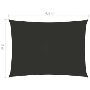 Berkfield Sunshade Sail Oxford Fabric Rectangular 3x4.5 m Anthracite