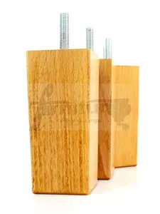 4x REPLACEMENT FURNITURE LEGS SOLID WOOD 110mm HIGH SOFAS CHAIRS SETTEE CABINETS LEGS M10 TSP2055