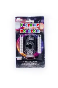 Shatchi Birthday Candle Number 5 Flashing Colour Changing with 4 Candle Cake Decoration