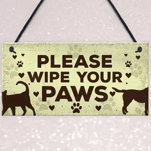 Red Ocean Animals Welcome Sign Hanging Plaque Dog Signs For Home Funny Cat Door Wall Sign