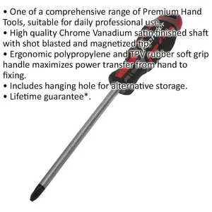 Premium Phillips Screwdriver 3 x 150mm with Soft Grip and Magnetic Tip