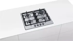 Bosch Series 4 PGP6B5B90 Gas Hob, Stainless Steel