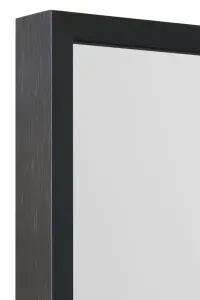 MirrorOutlet Artus - Black Aluminium Edged Wall Mirror 35" X 24" (90CM X 60CM)