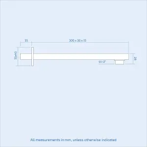 Rose 2 Way Square Concealed Thermostatic Mixer Valve Hand Held Shower Head