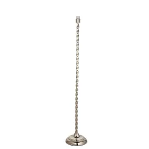 Luminosa Suki & Chatsworth Base & Shade Floor Lamp Bright Nickel Plate & Ivory Silk