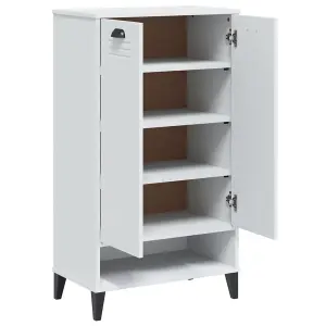 Berkfield Shoe Cabinet VIKEN White Engineered Wood