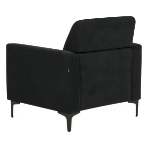 Beliani Modern Armchair FENES Fabric Black