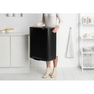 Brabantia Bo 60 Litre Pedal Bin Matt Black