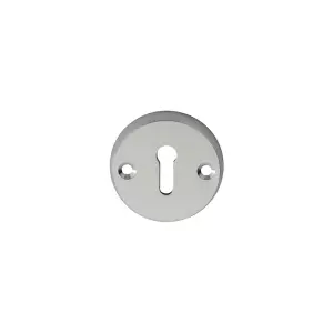 45mm Lock Profile Open Escutcheon 8mm Depth Satin Chrome Keyhole Cover