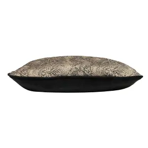 Kai Viper Metallic Snakeskin Square Feather Filled Cushion