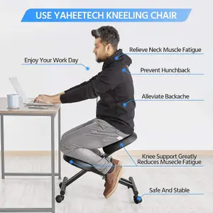 Kneeling Chair Ergonomic Office Stool Knee Support Chair Modern Seating Posture Improving Chair with Adjustable Height Angled Cus