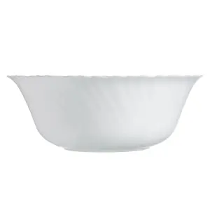 URBNLIVING 25cm Diameter White Opal Salad Bowl