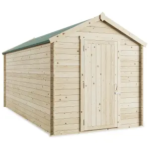 BillyOh Pro Apex Log Cabin Wooden Shed - W2.0m x D4.5m (7 x 15ft) - 28mm Thickness