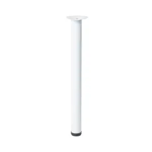 GoodHome Nantua 900mm White Modern Worktop support leg (Dia)60mm