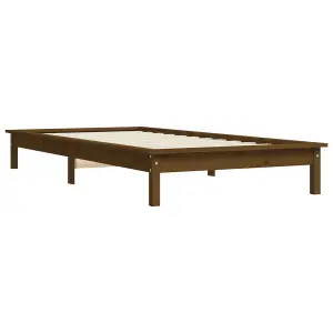 Berkfield Bed Frame Honey Brown 90x190 cm Single Solid Wood Pine