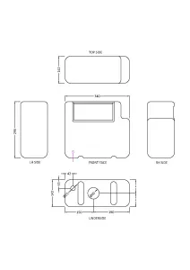 Universal Water Saving Dual Flush Bottom Inlet & Square Flush Plate - Brushed Brass