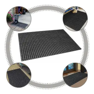 Large Slip-Resistant Door Mat Indoor/Outdoor Entrance Rug Carpet Industrial Matt