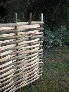 Split Hazel Hurdle Fence Panel Natural 6ft x 6ft Handwoven Weave