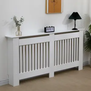 MDF Radiator Cover With Modern Cabinet Top Shelving (Extra Large)