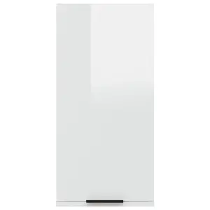 Berkfield Wall-mounted Bathroom Cabinet High Gloss White 32x20x67 cm