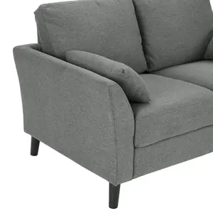 Stella 3 Seater Sofa, Grey Linen Fabric