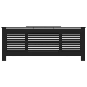 MDF Radiator Cover Black 205 cm