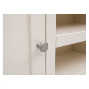 Trevi Off White 2 Door TV Cabinet Chrome Knob