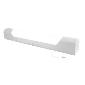 Matt White Bathroom Wired Wall light - With shaver socket