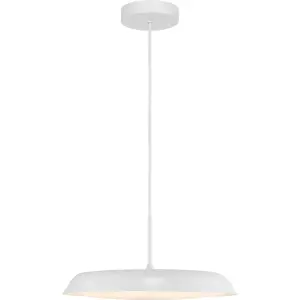 Nordlux Piso Indoor Dining Living Kitchen Hallway Pendant In White (Diam) 36.5cm