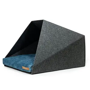 Polyester Pet Bed Dark Grey/Blue