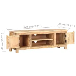 Berkfield TV Cabinet 120x30x40 cm Rough Mango Wood