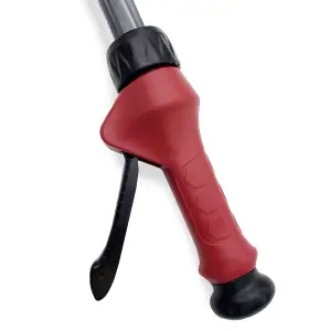 Lumberjack Long Reach Extendable Syringe Paint Roller with Kick Stand Red