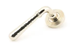 From The Anvil Polished Nickel Hammered Newbury Lever on Rose Set (Beehive) - Unsprung