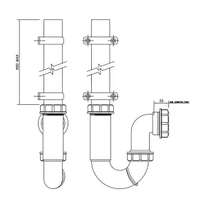 FloPlast Washing machine Trap (Dia)40mm