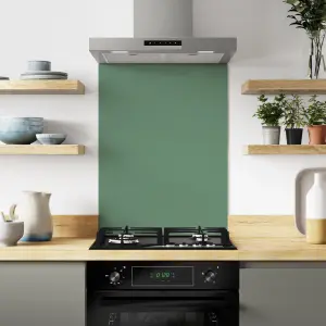 Splashwall Grey & Seafoam Green Aluminium Splashback, (H)800mm (W)600mm (T)4mm