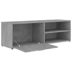 Berkfield TV Cabinet Concrete Grey 120x34x37 cm Engineered Wood