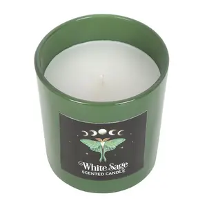 White Sage Scented Jar Candle. 25 Hours Burn Time