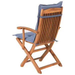 Garden Chair MAUI Acacia Wood Blue