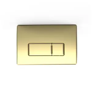 Square Brushed Gold Toilet Concealed Cistern Dual Flush Plate